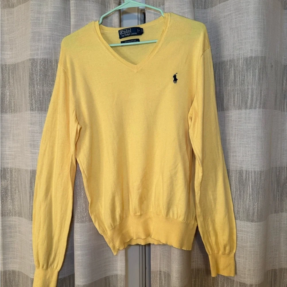 Ralph Lauren Light Yellow Pima Cotton Sweater